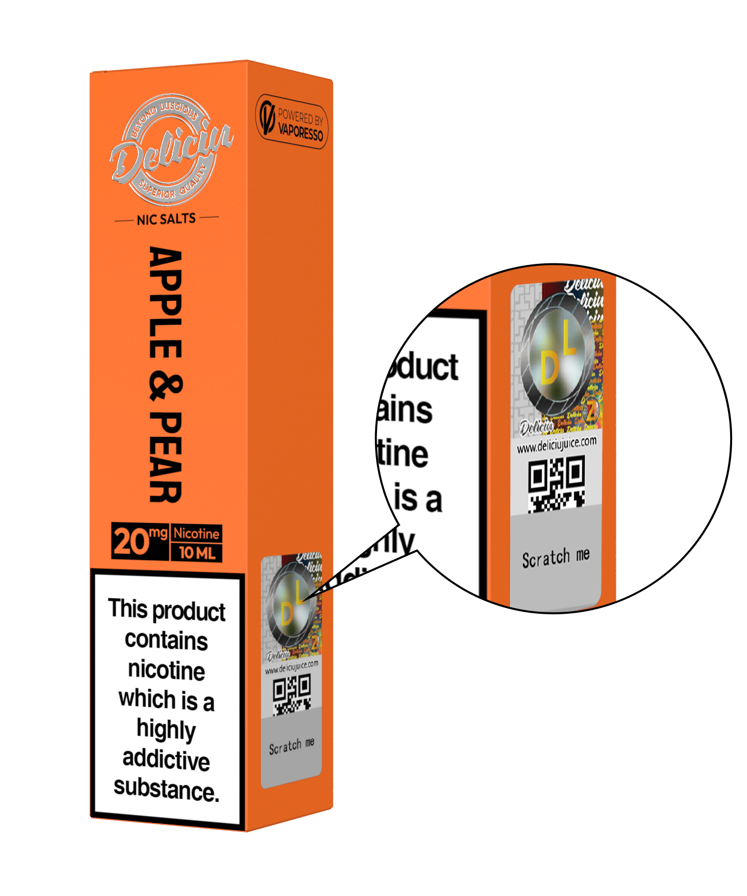 Scratch off the coating to reveal the code